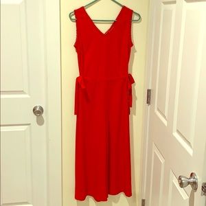 carolina belle red jumpsuit size 2